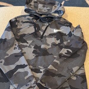 Nike Gray and Black Camo Hoodie
